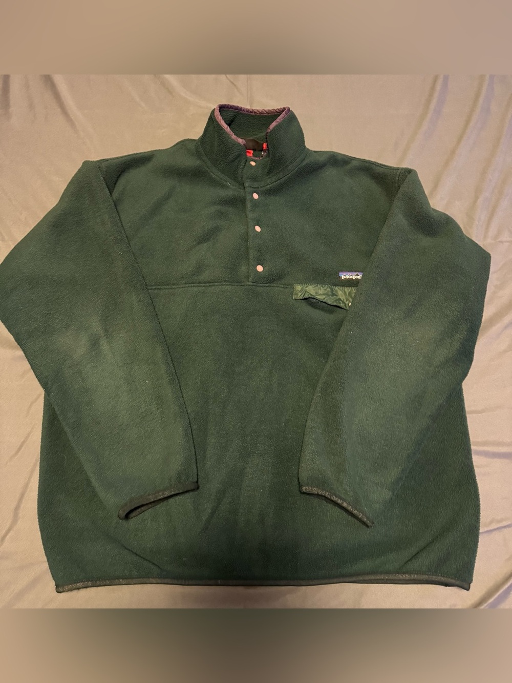 Patagonia Size Large Vintage Made in USA Synchilla T Snap Men Pullover